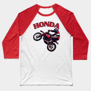 Vintage Motocross Honda Baseball T-Shirt